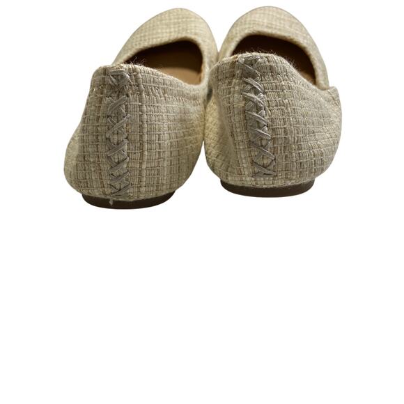 Lucky Brand Emmie Tweed Fabric Flats Light Stone Pala Woven Size 8.5 M Casual - Picture 9 of 9